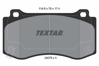 2407501 TEXTAR Комплект тормозных колодок, дисковый тормоз