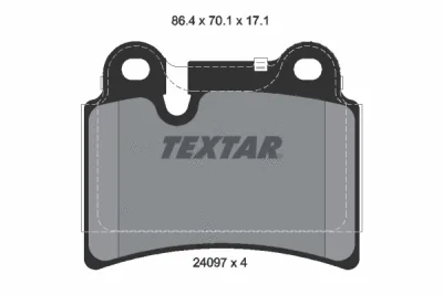 2409701 TEXTAR Комплект тормозных колодок, дисковый тормоз