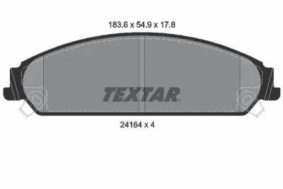 2416401 TEXTAR Комплект тормозных колодок, дисковый тормоз