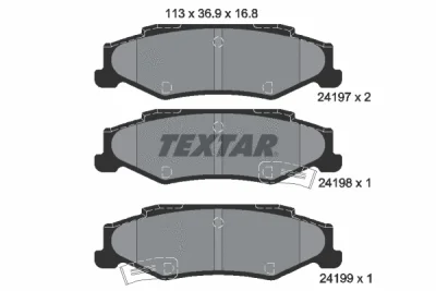 Комплект тормозных колодок, дисковый тормоз TEXTAR 2419701