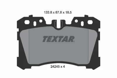 2424501 TEXTAR Комплект тормозных колодок, дисковый тормоз