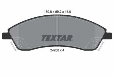 Комплект тормозных колодок, дисковый тормоз TEXTAR 2426801