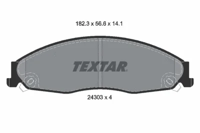 Комплект тормозных колодок, дисковый тормоз TEXTAR 2430301