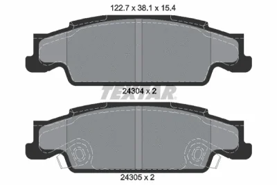 Комплект тормозных колодок, дисковый тормоз TEXTAR 2430401