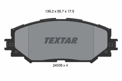 2433601 TEXTAR Комплект тормозных колодок, дисковый тормоз