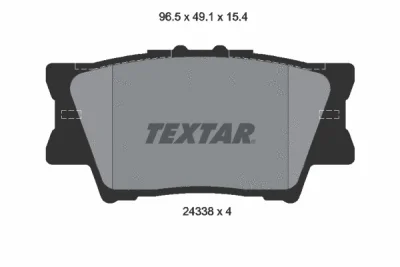Комплект тормозных колодок, дисковый тормоз TEXTAR 2433801