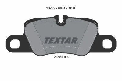 2455402 TEXTAR Комплект тормозных колодок, дисковый тормоз