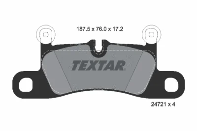 2472101 TEXTAR Комплект тормозных колодок, дисковый тормоз