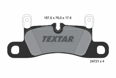 2472102 TEXTAR Комплект тормозных колодок, дисковый тормоз