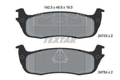 Комплект тормозных колодок, дисковый тормоз TEXTAR 2475301