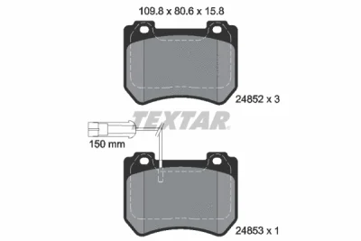 2485201 TEXTAR Комплект тормозных колодок, дисковый тормоз