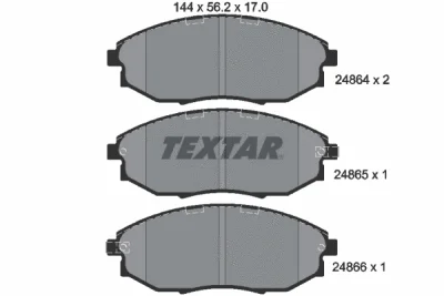 2486401 TEXTAR Комплект тормозных колодок, дисковый тормоз