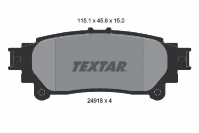 2491801 TEXTAR Комплект тормозных колодок, дисковый тормоз