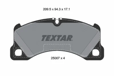 2500701 TEXTAR Комплект тормозных колодок, дисковый тормоз