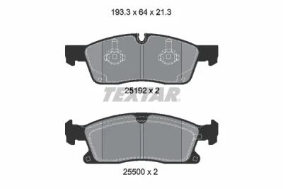2519202 TEXTAR Комплект тормозных колодок, дисковый тормоз