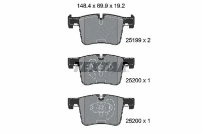 2519901 TEXTAR Комплект тормозных колодок, дисковый тормоз