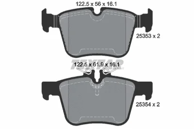 Комплект тормозных колодок, дисковый тормоз TEXTAR 2535301