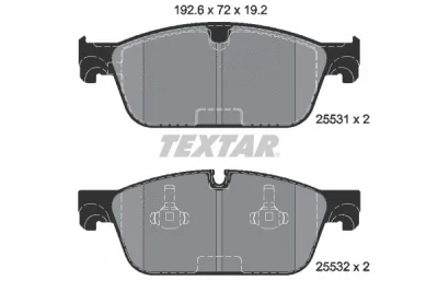 2553101 TEXTAR Комплект тормозных колодок, дисковый тормоз