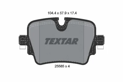 2558501 TEXTAR Комплект тормозных колодок, дисковый тормоз