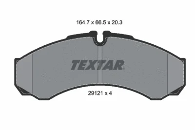 2912112 TEXTAR Комплект тормозных колодок, дисковый тормоз