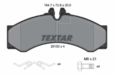 2915301 TEXTAR Комплект тормозных колодок, дисковый тормоз