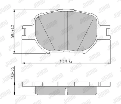 Комплект тормозных колодок, дисковый тормоз JURID 572517J