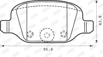 Комплект тормозных колодок, дисковый тормоз JURID 573019J