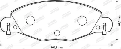 573029J JURID Комплект тормозных колодок, дисковый тормоз
