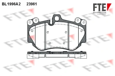 BL1996A2 FTE Комплект тормозных колодок, дисковый тормоз