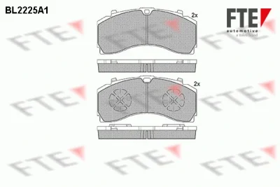 BL2225A1 FTE Комплект тормозных колодок, дисковый тормоз