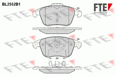 BL2552B1 FTE Комплект тормозных колодок, дисковый тормоз