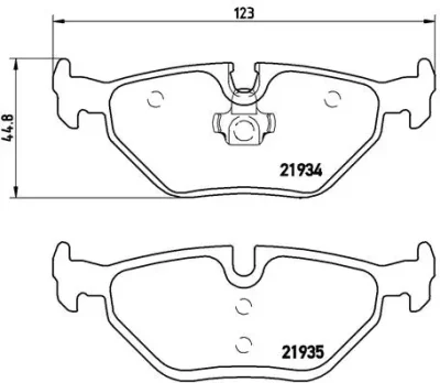 P 06 025 BREMBO Комплект тормозных колодок, дисковый тормоз