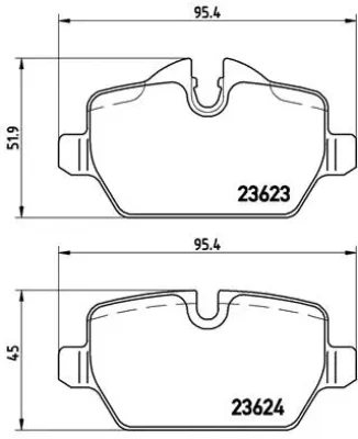 P 06 037 BREMBO Комплект тормозных колодок, дисковый тормоз