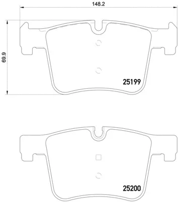 P 06 075 BREMBO Комплект тормозных колодок, дисковый тормоз