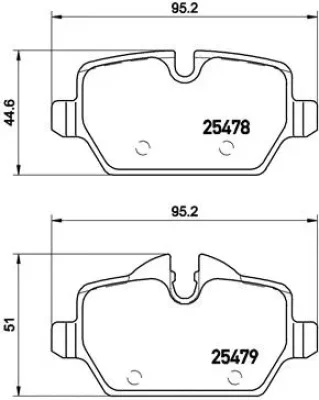 P 06 080 BREMBO Комплект тормозных колодок, дисковый тормоз