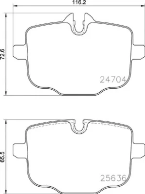 Комплект тормозных колодок, дисковый тормоз BREMBO P 06 101