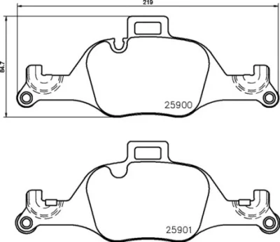 Комплект тормозных колодок, дисковый тормоз BREMBO P 06 107