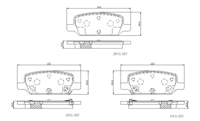 P 09 027E BREMBO Комплект тормозных колодок, дисковый тормоз