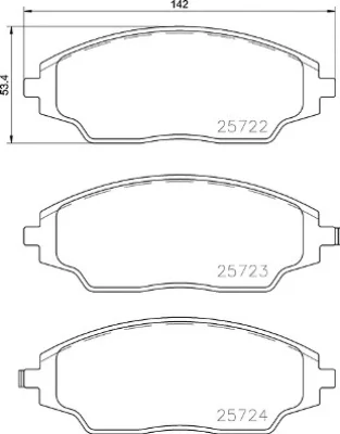 Комплект тормозных колодок, дисковый тормоз BREMBO P 10 070