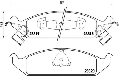 P 11 011 BREMBO Комплект тормозных колодок, дисковый тормоз