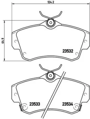 P 11 012 BREMBO Комплект тормозных колодок, дисковый тормоз