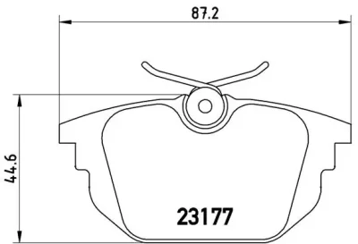 P 23 026 BREMBO Комплект тормозных колодок, дисковый тормоз