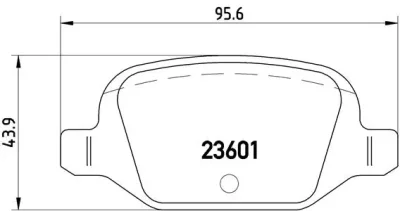 Комплект тормозных колодок, дисковый тормоз BREMBO P 23 064