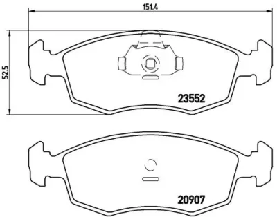 P 23 079 BREMBO Комплект тормозных колодок, дисковый тормоз