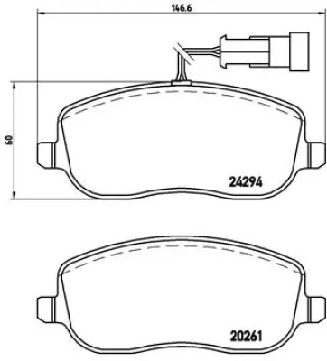 P 23 100 BREMBO Комплект тормозных колодок, дисковый тормоз