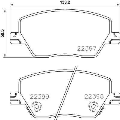 P 23 170 BREMBO Комплект тормозных колодок, дисковый тормоз