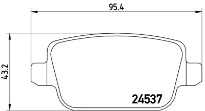 P 24 075X BREMBO Комплект тормозных колодок, дисковый тормоз