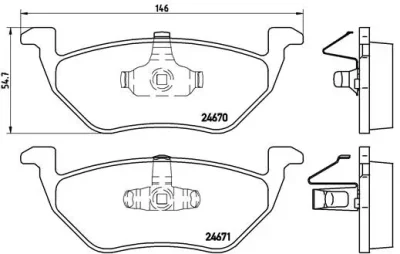 P 24 085 BREMBO Комплект тормозных колодок, дисковый тормоз