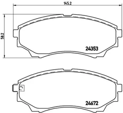 P 24 086 BREMBO Комплект тормозных колодок, дисковый тормоз