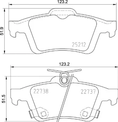 P 24 216 BREMBO Комплект тормозных колодок, дисковый тормоз